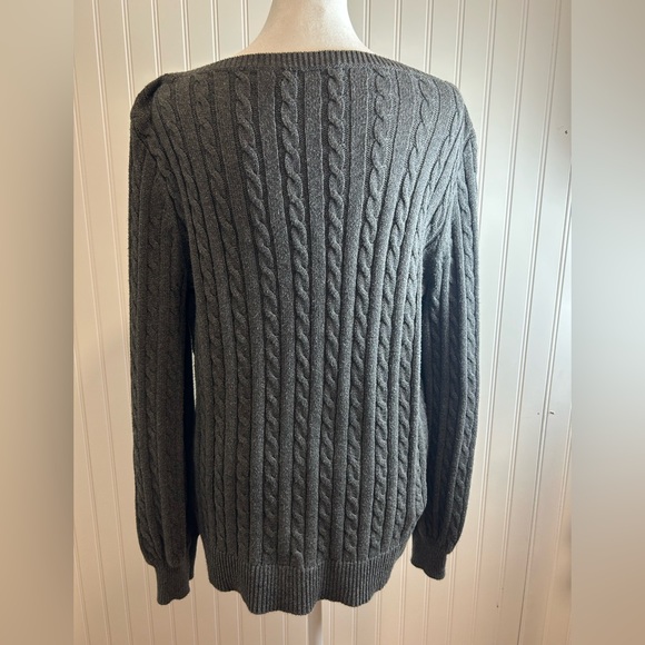 Ralph Lauren Women Gray Cable Knit Sweater - Picture 4 of 14